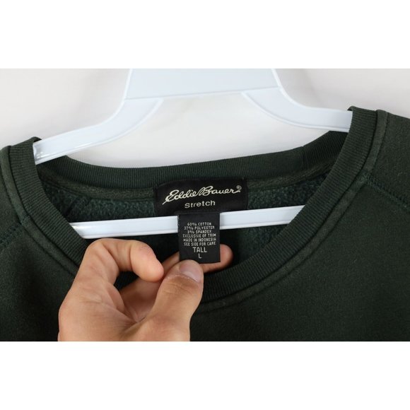 Vtg Eddie Bauer Mens Large Tall Faded Spell Out Block Letter Crewneck Sweatshirt - Picture 6 of 9